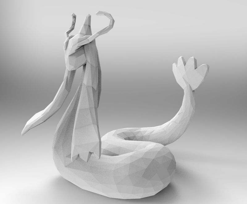 Milotic pokemon statue 3D print model_2