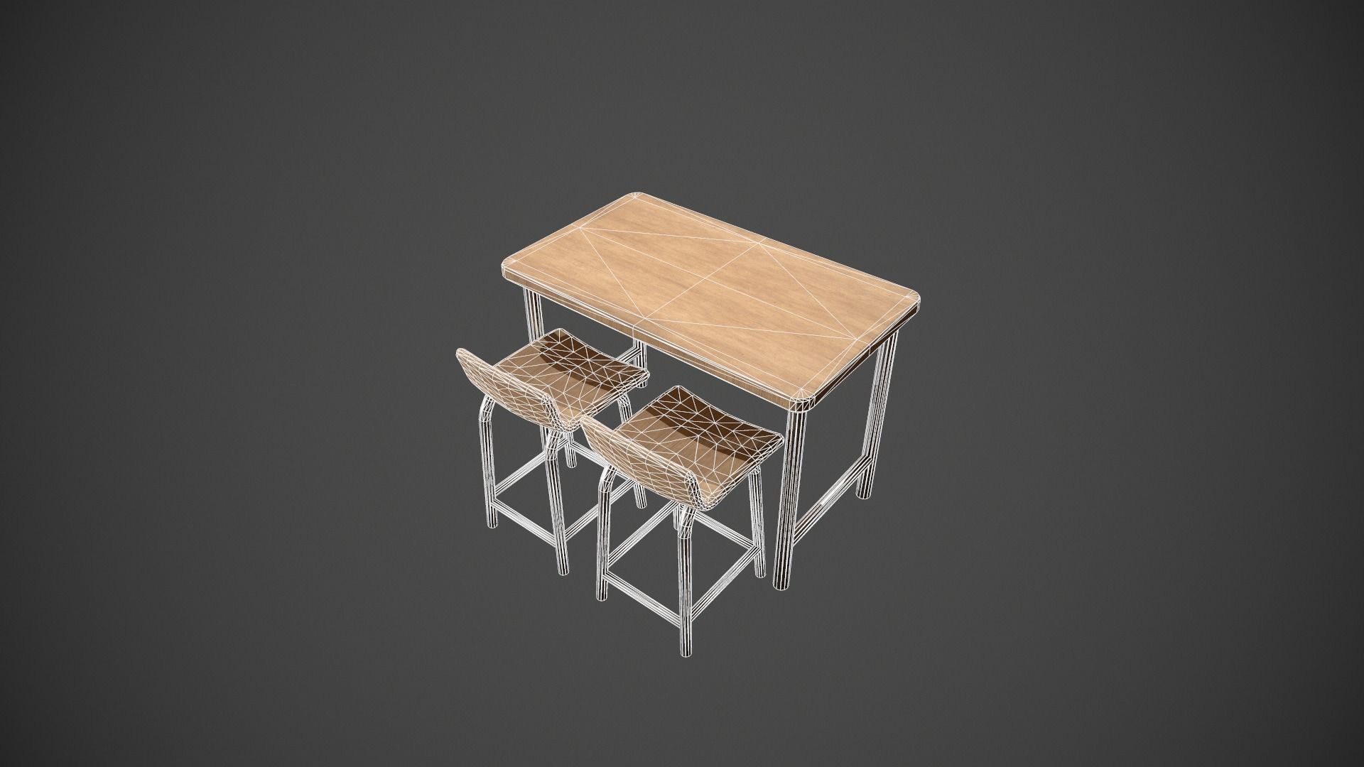 Breakfast Bar - Texture Variations  Low-poly 3D model_27