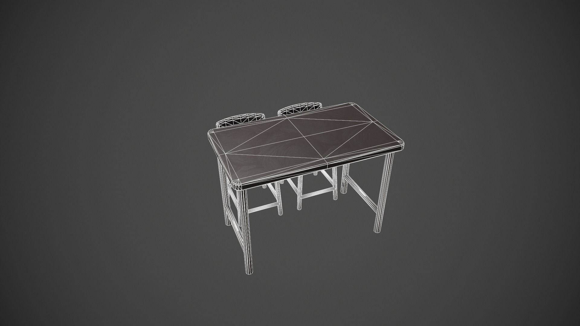 Breakfast Bar - Texture Variations  Low-poly 3D model_41
