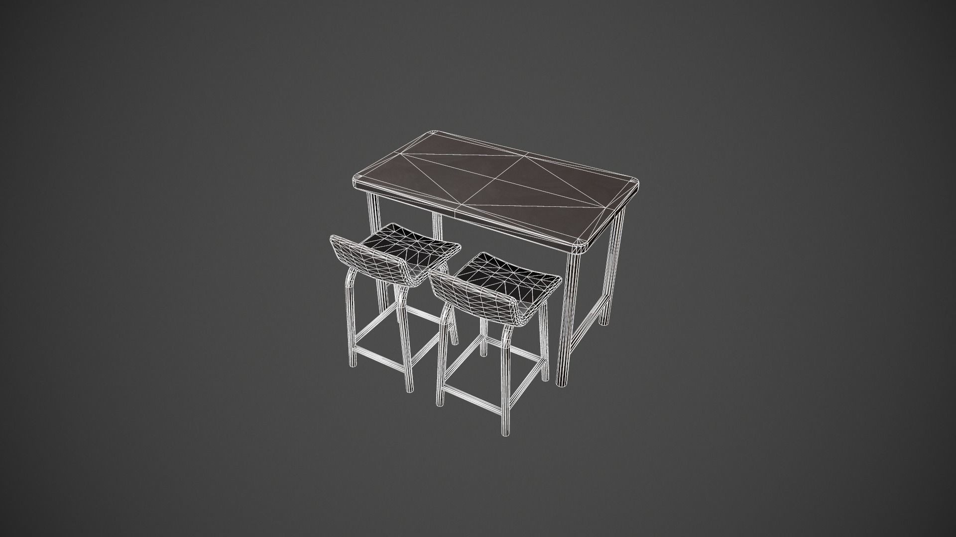 Breakfast Bar - Texture Variations  Low-poly 3D model_38
