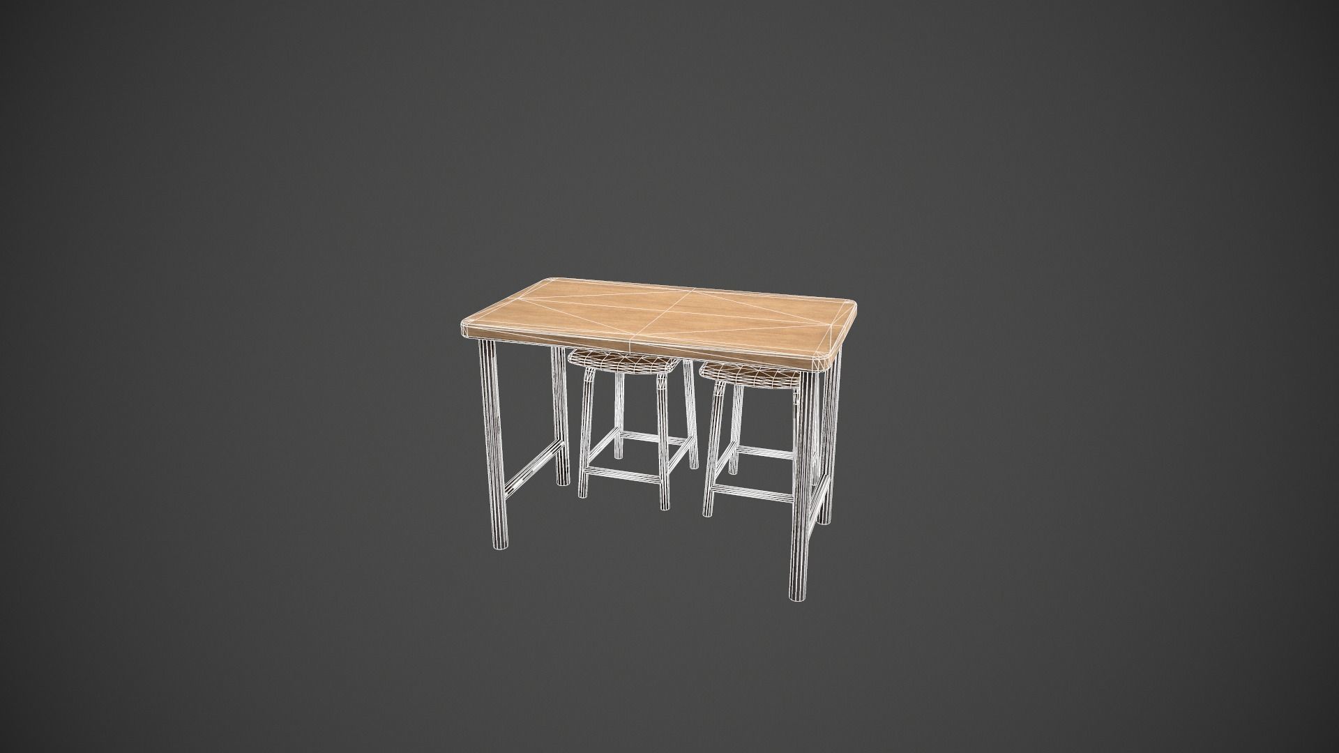 Breakfast Bar - Texture Variations  Low-poly 3D model_25