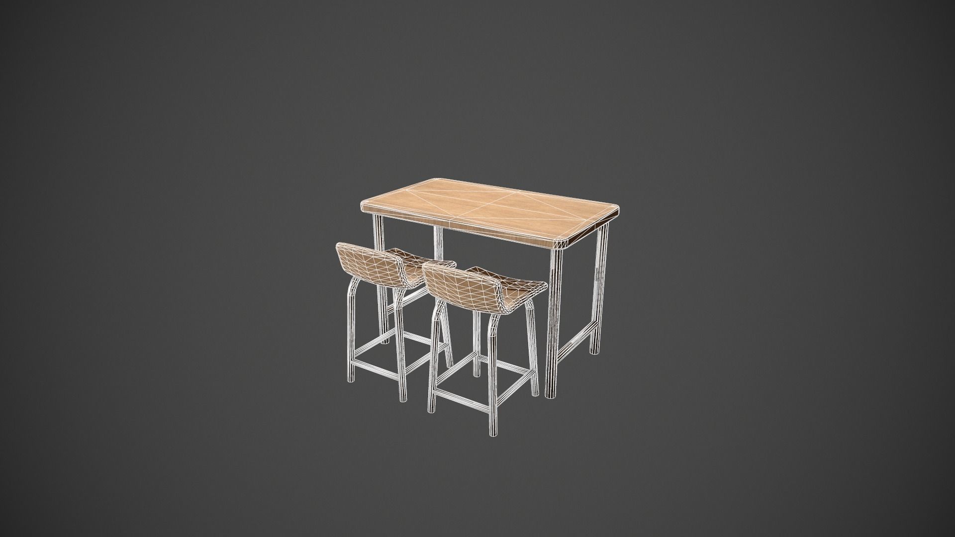 Breakfast Bar - Texture Variations  Low-poly 3D model_22