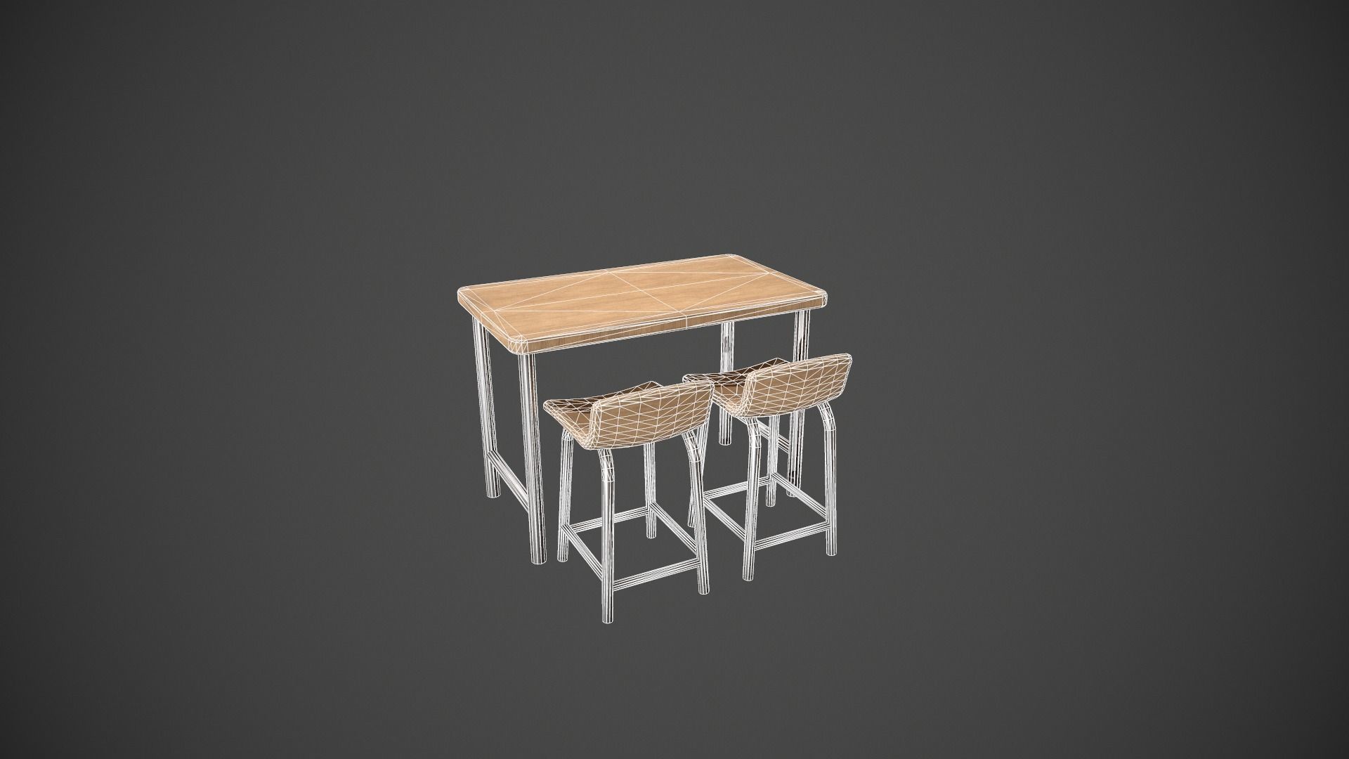 Breakfast Bar - Texture Variations  Low-poly 3D model_23