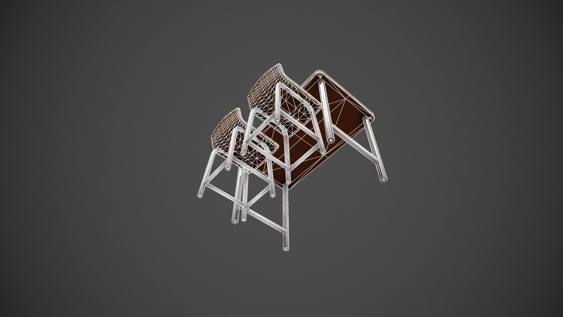 Breakfast Bar - Texture Variations  Low-poly 3D model_97