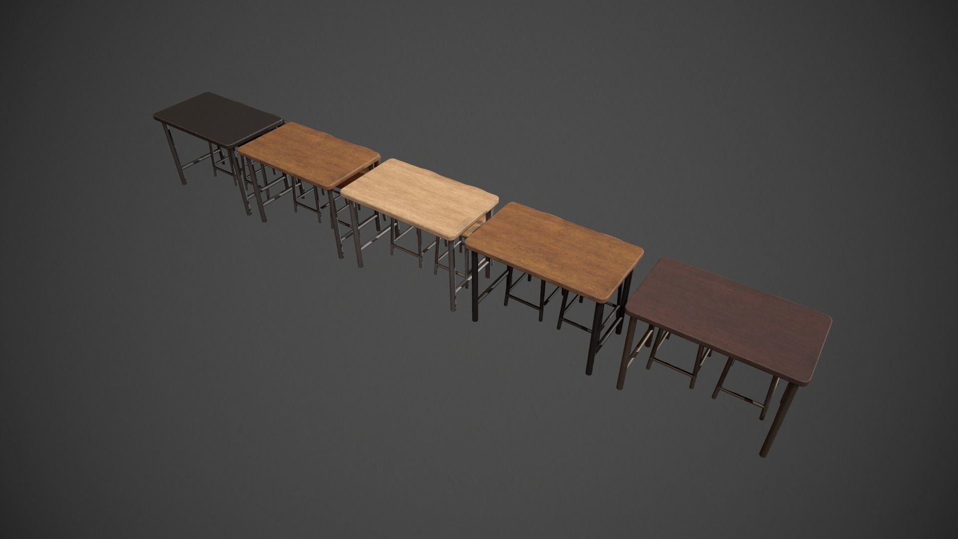 Breakfast Bar - Texture Variations  Low-poly 3D model_4