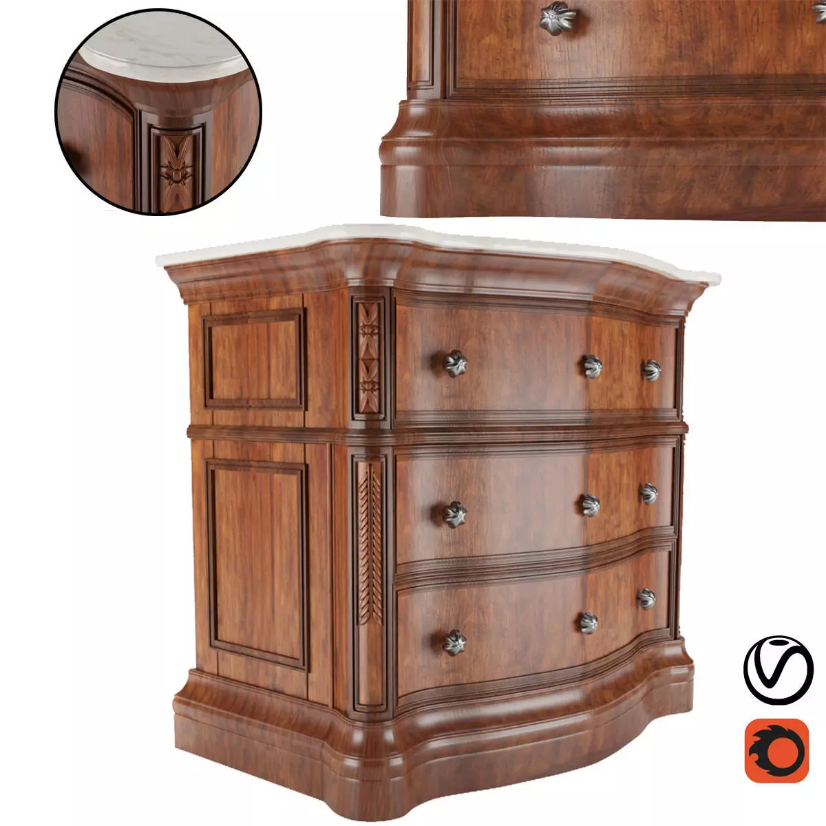Fletcher drawer 3D model