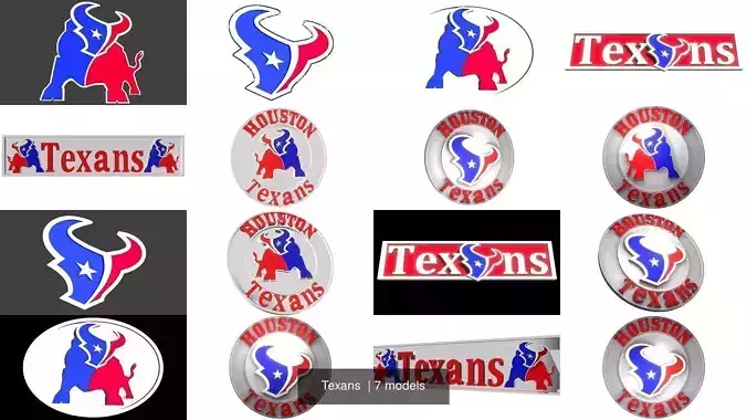 Texans houston logo 3D Model Collection