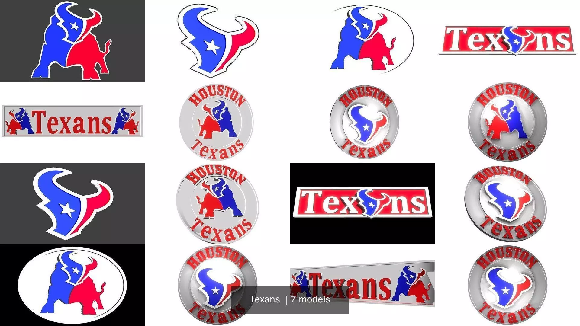Texans houston logo 3D Model Collection_0
