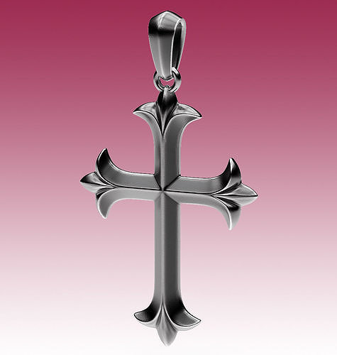 Cross Fleur De Lis 3D print model
