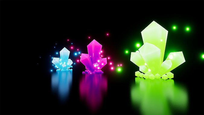 Crystal Rock - UE4 Low-poly 3D model