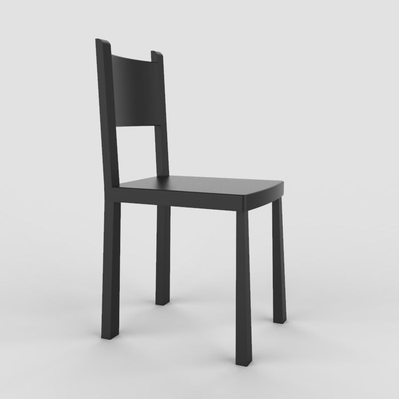 Chair wooden Free 3D model_11