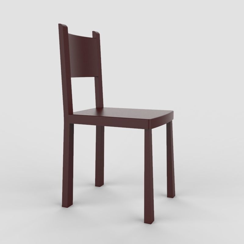 Chair wooden Free 3D model_10