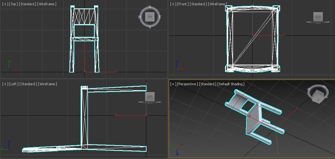 Chair wooden Free 3D model_16