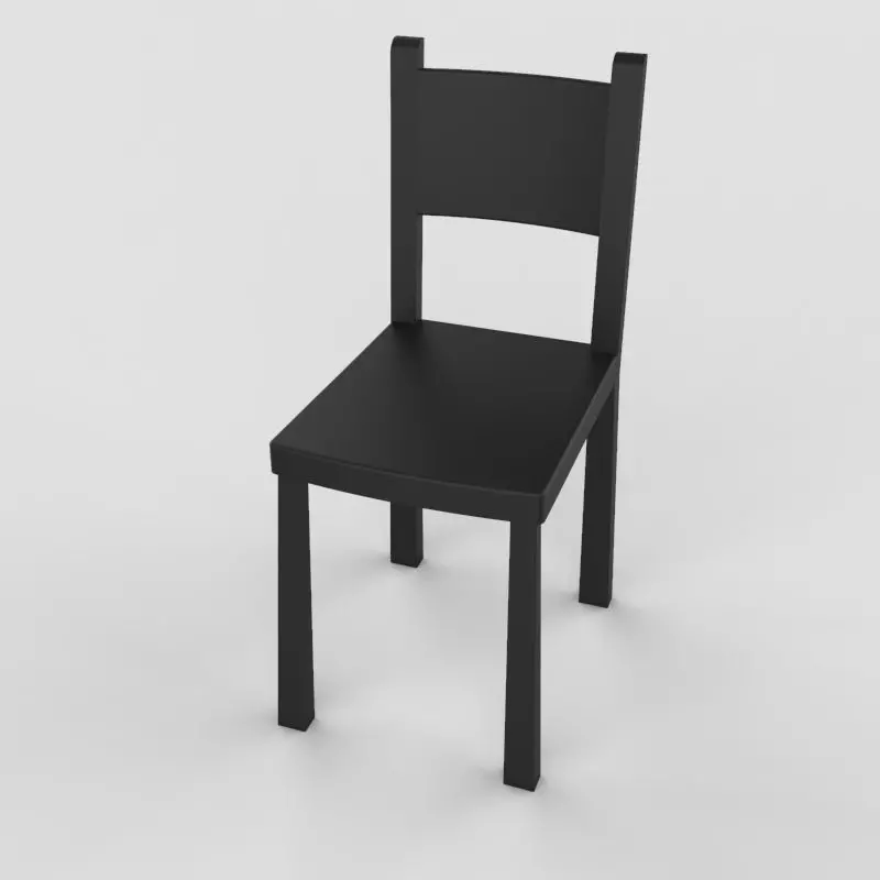 Chair wooden Free 3D model_0