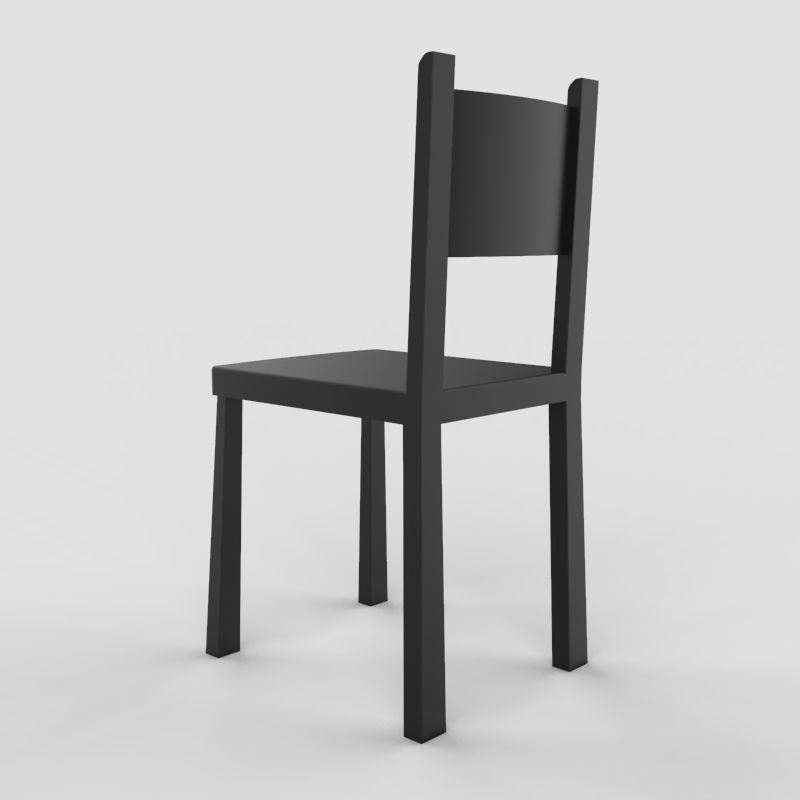 Chair wooden Free 3D model_8