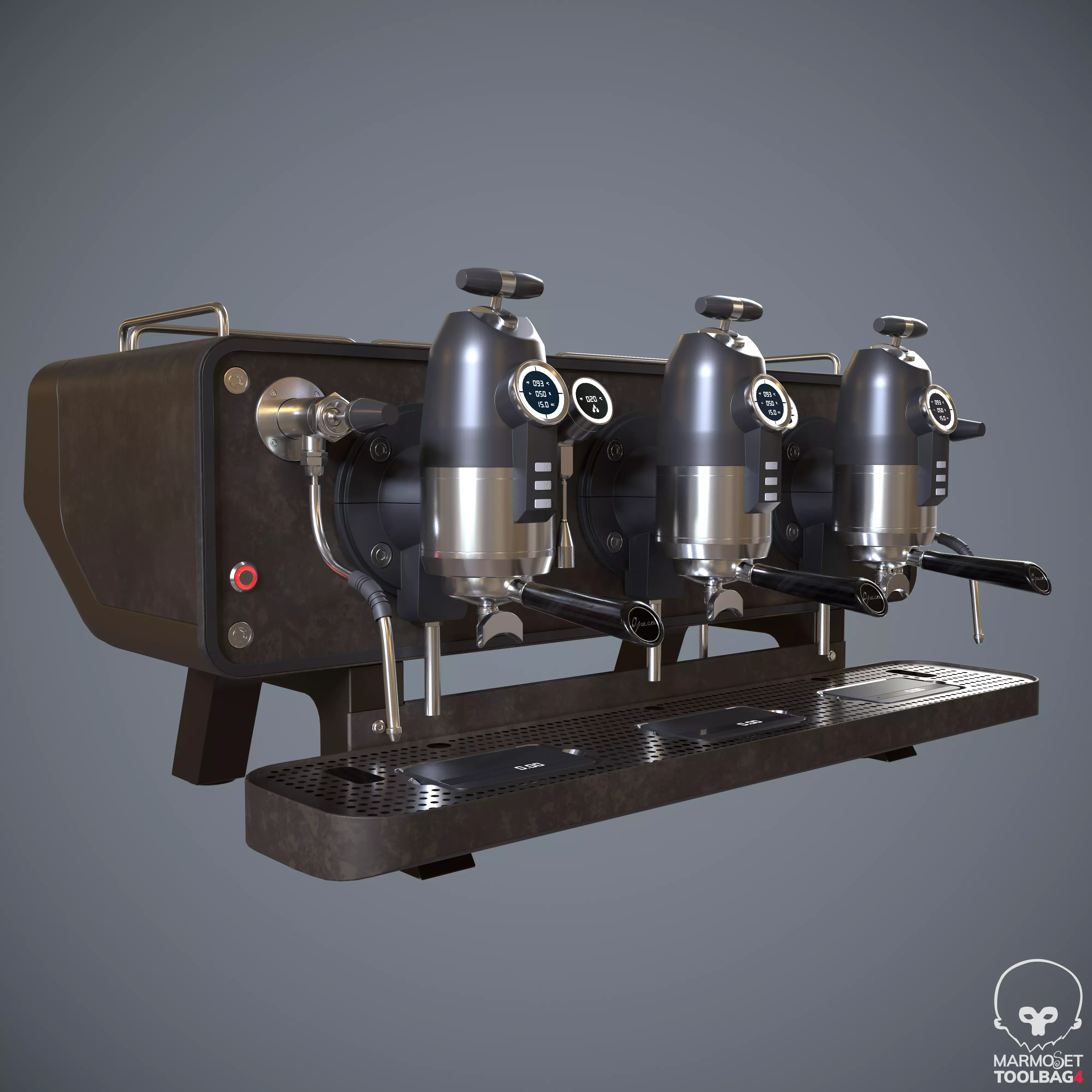 COFFEE MACHINE SANREMO OPERA BROWN ESPRESSO PBR Texture Model 3D model