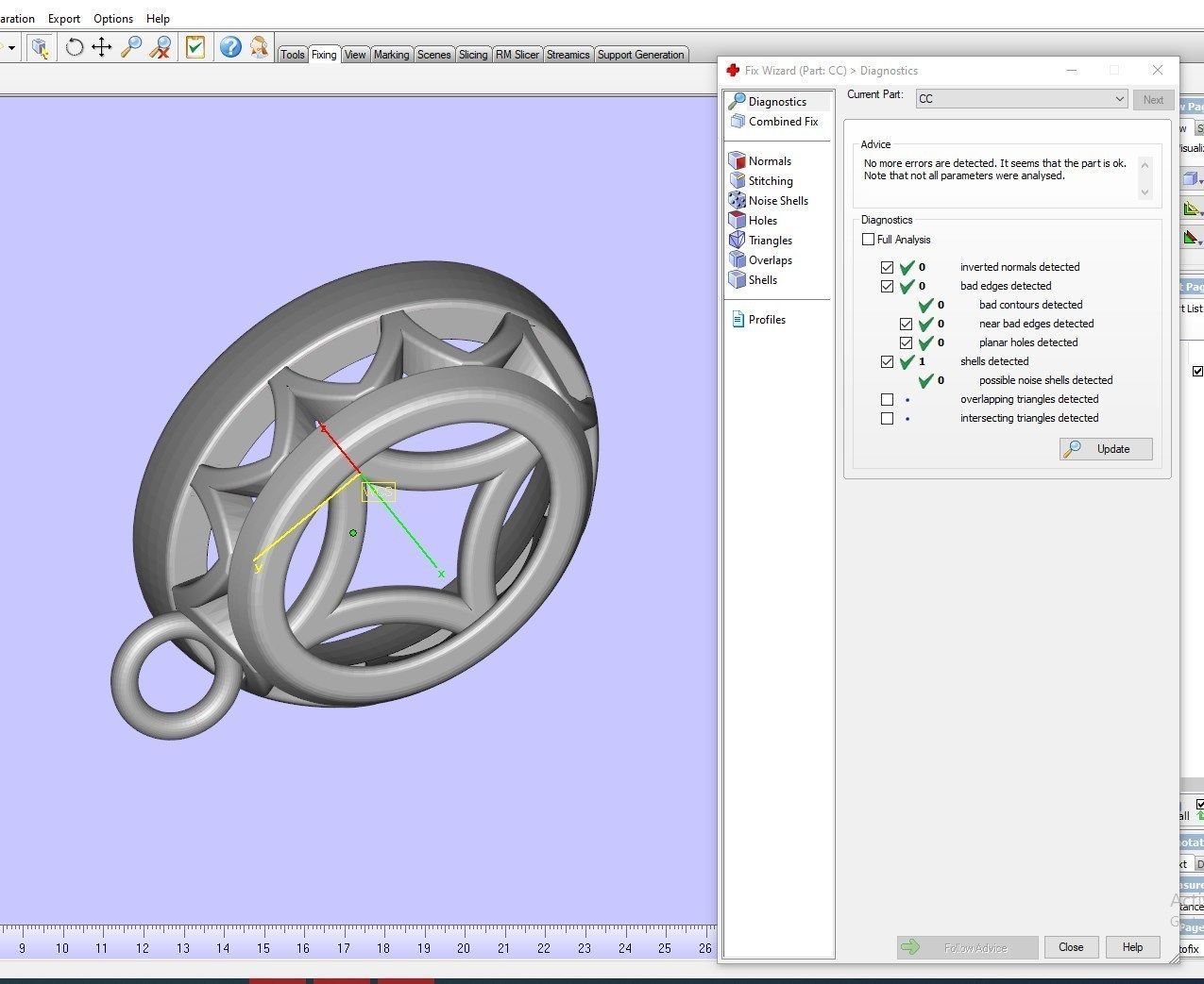 Pendant Oval Gem Bezel Setting With Bail 3D CAD Model-CC108 3D print model_33