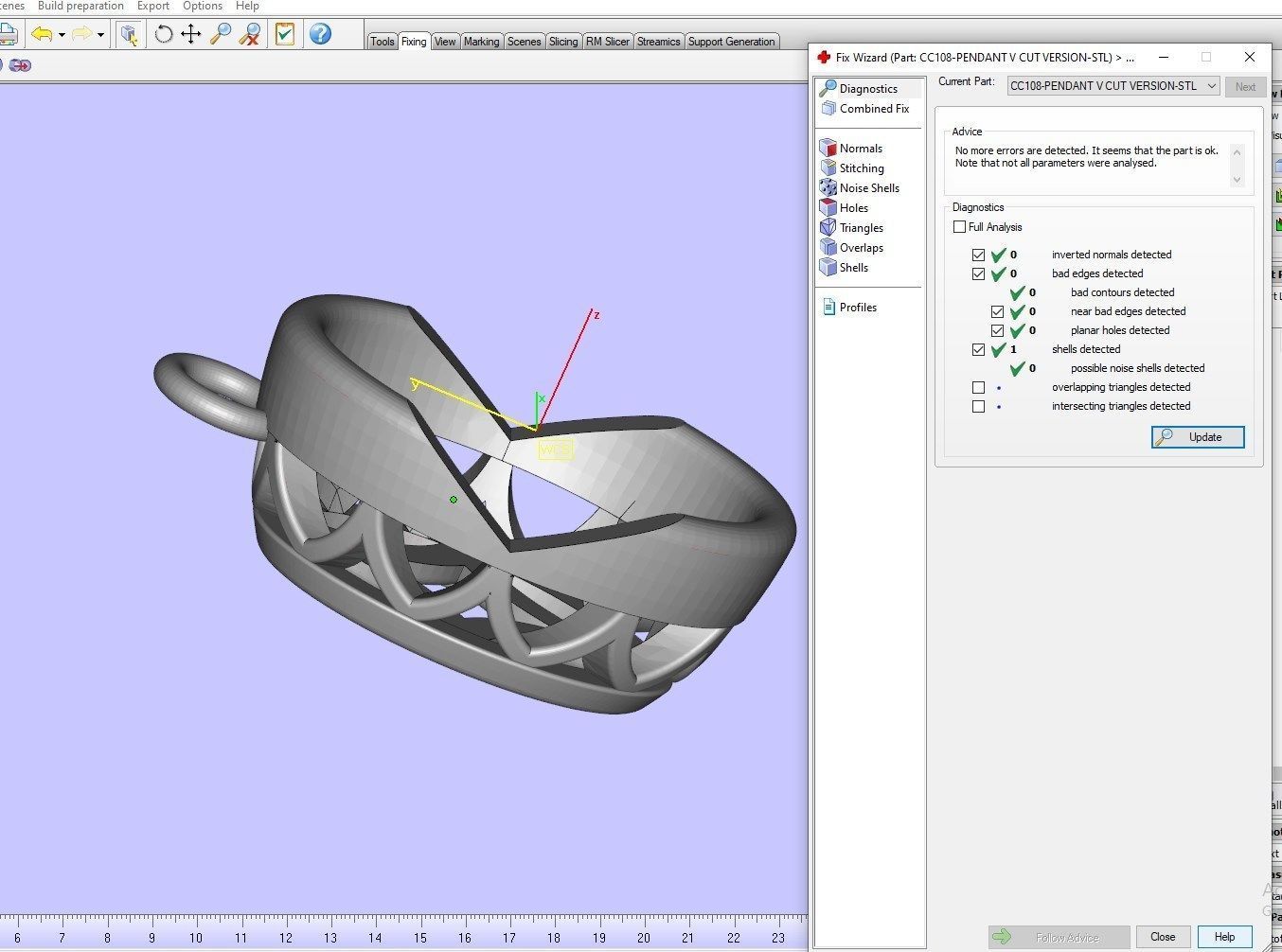 Pendant Oval Gem Bezel Setting With Bail 3D CAD Model-CC108 3D print model_31