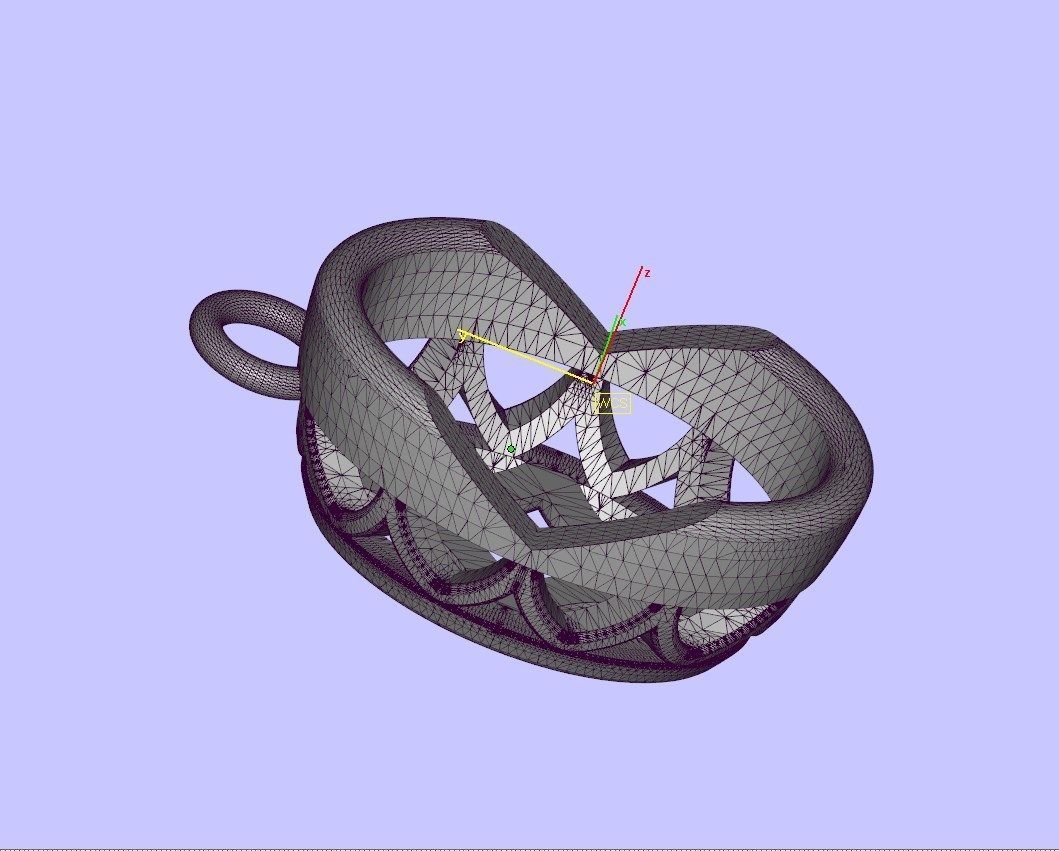 Pendant Oval Gem Bezel Setting With Bail 3D CAD Model-CC108 3D print model_29