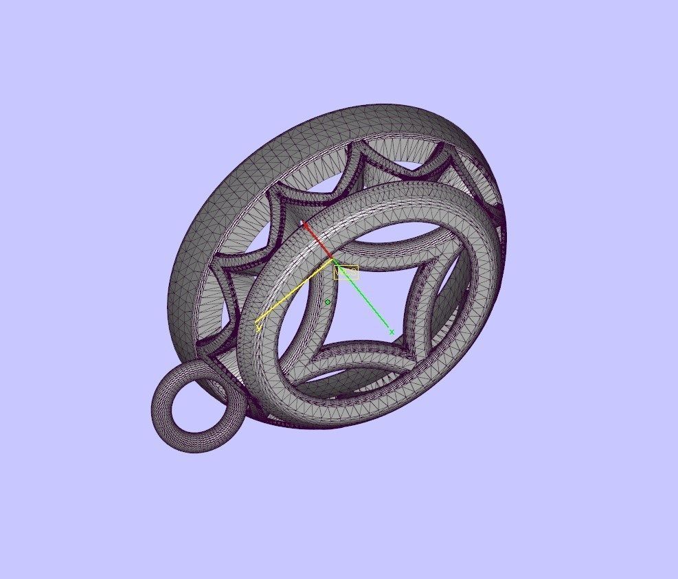 Pendant Oval Gem Bezel Setting With Bail 3D CAD Model-CC108 3D print model_28