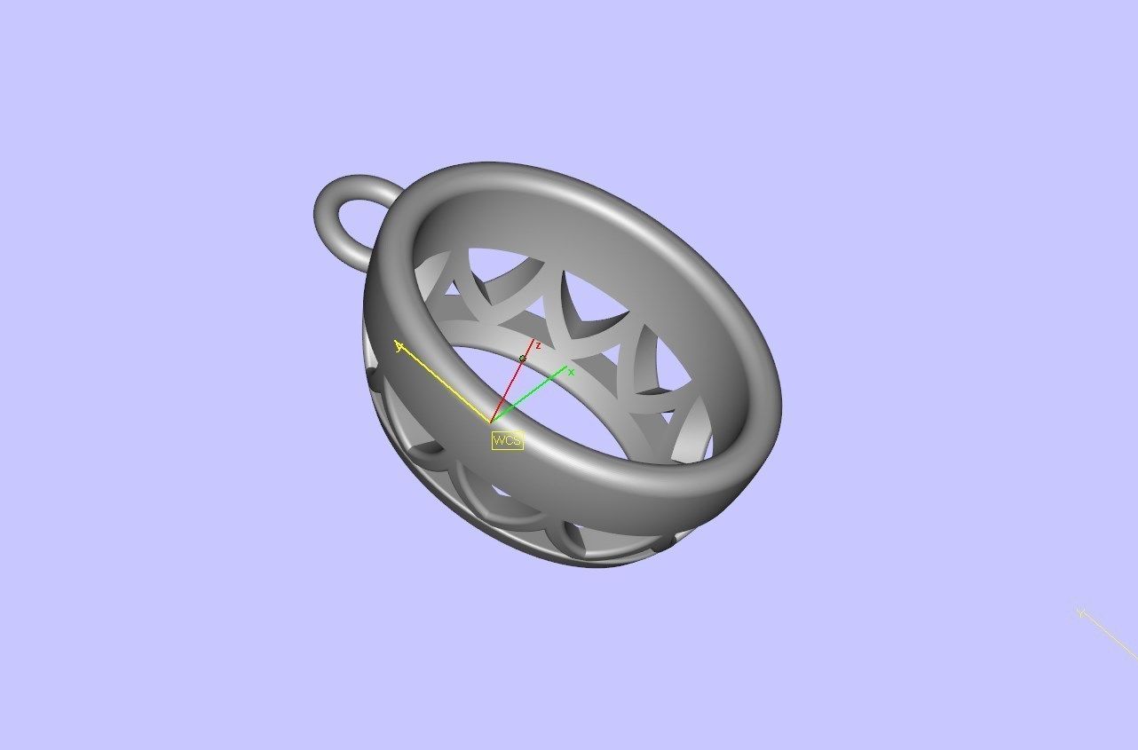 Pendant Oval Gem Bezel Setting With Bail 3D CAD Model-CC108 3D print model_11