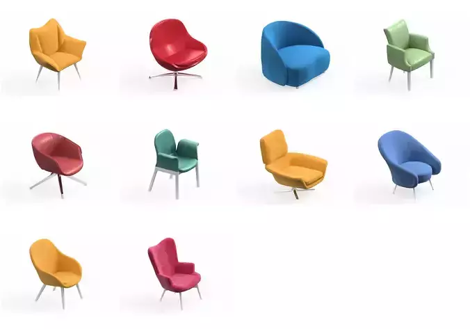 Armchair Modern Collection 10x 