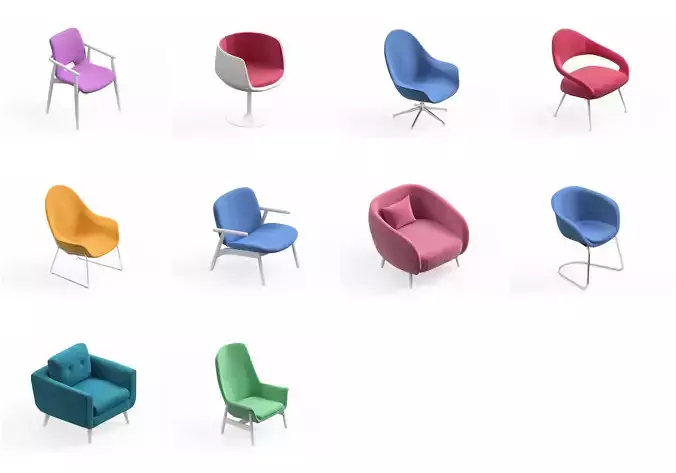 Armchair Modern Collection 10x 