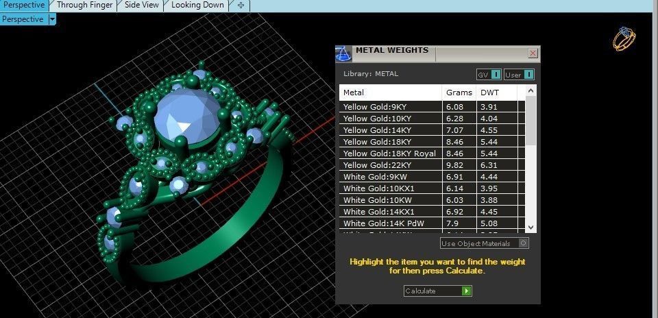 Diamond engagement and wedding band ring set 3D print Model 3D print model_9