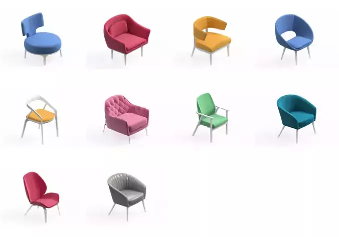 Armchair Modern Collection 10x 