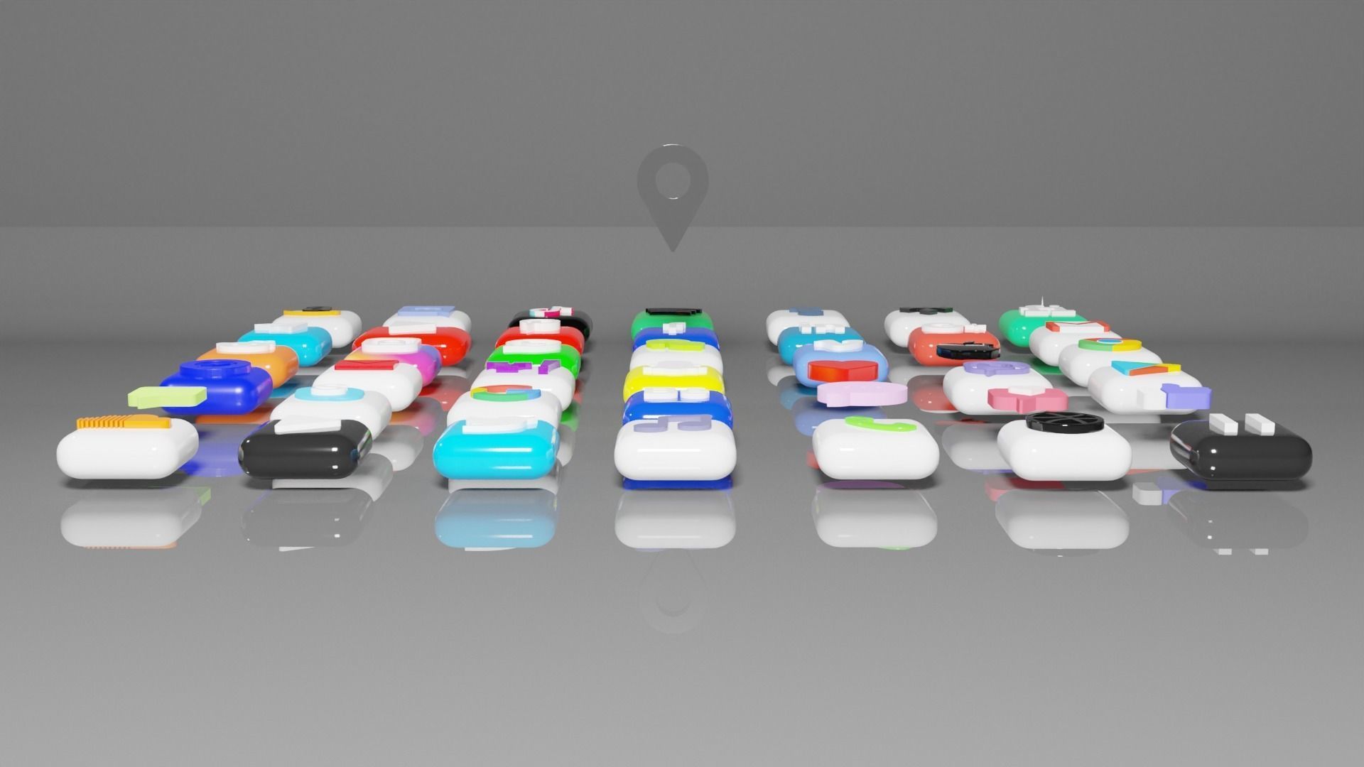 3D SOCIAL MEDIA ICONS Low-poly 3D model_12