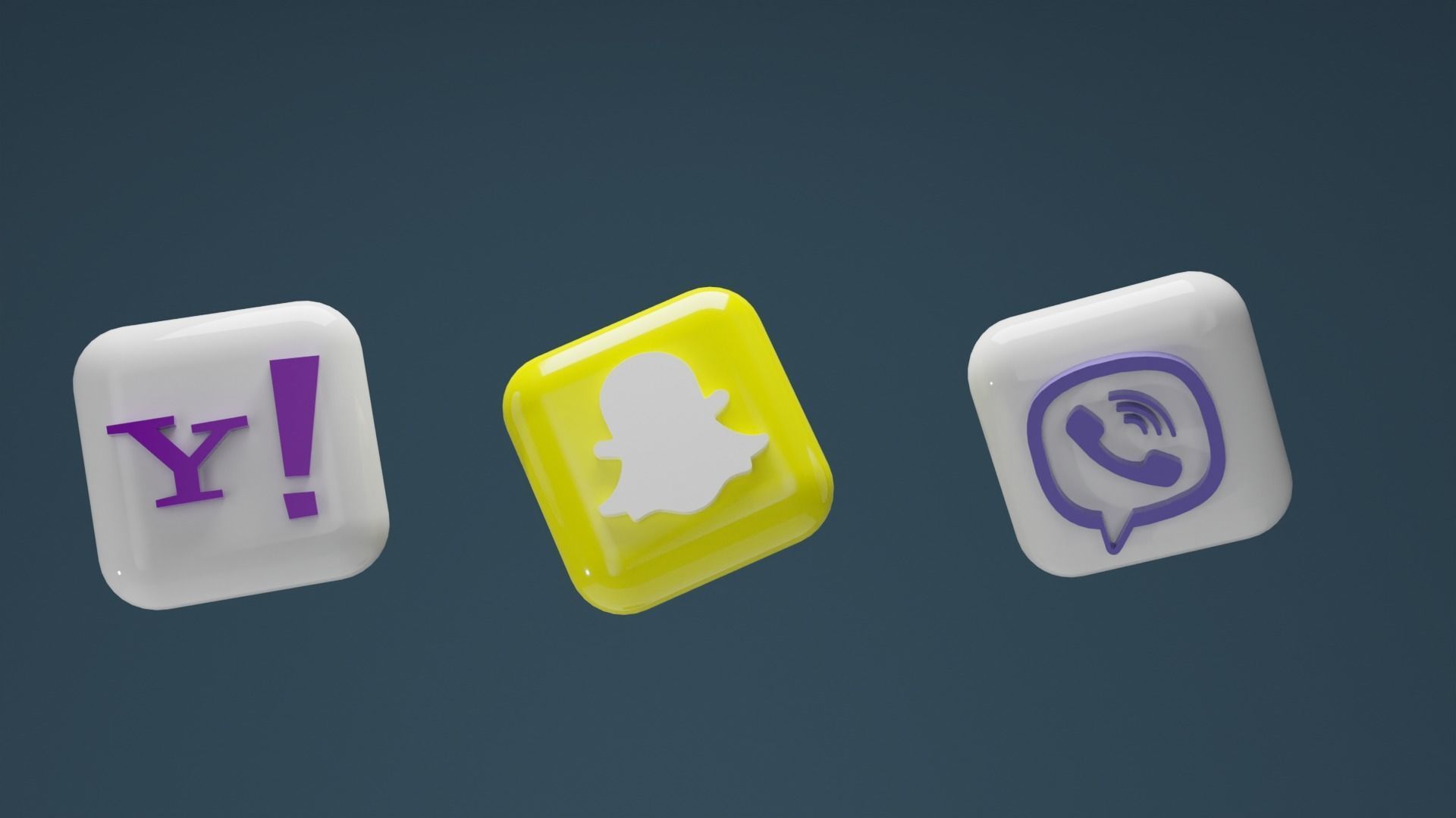 3D SOCIAL MEDIA ICONS Low-poly 3D model_14