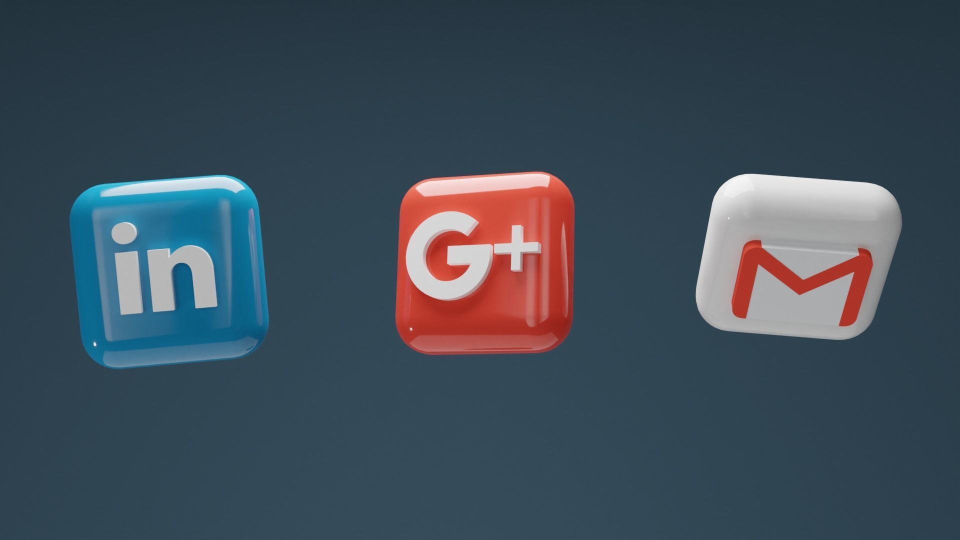 3D SOCIAL MEDIA ICONS Low-poly 3D model_11