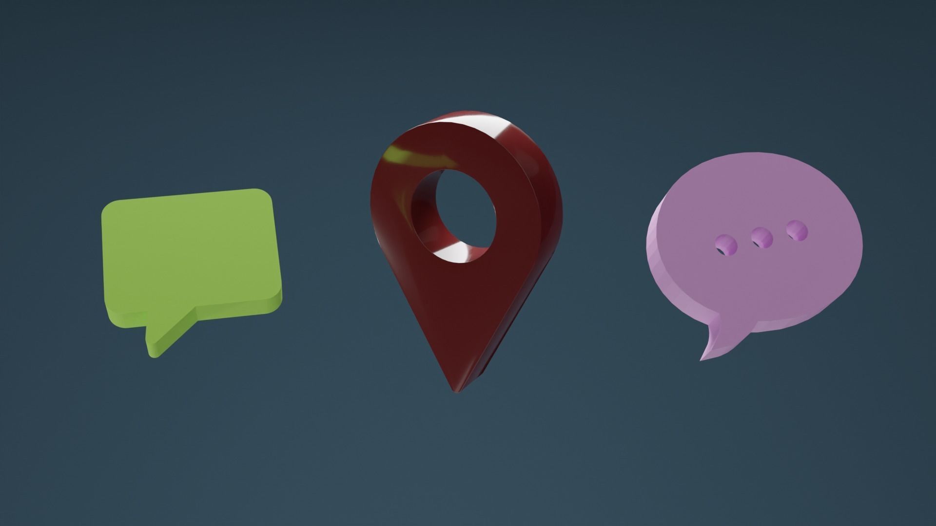 3D SOCIAL MEDIA ICONS Low-poly 3D model_9