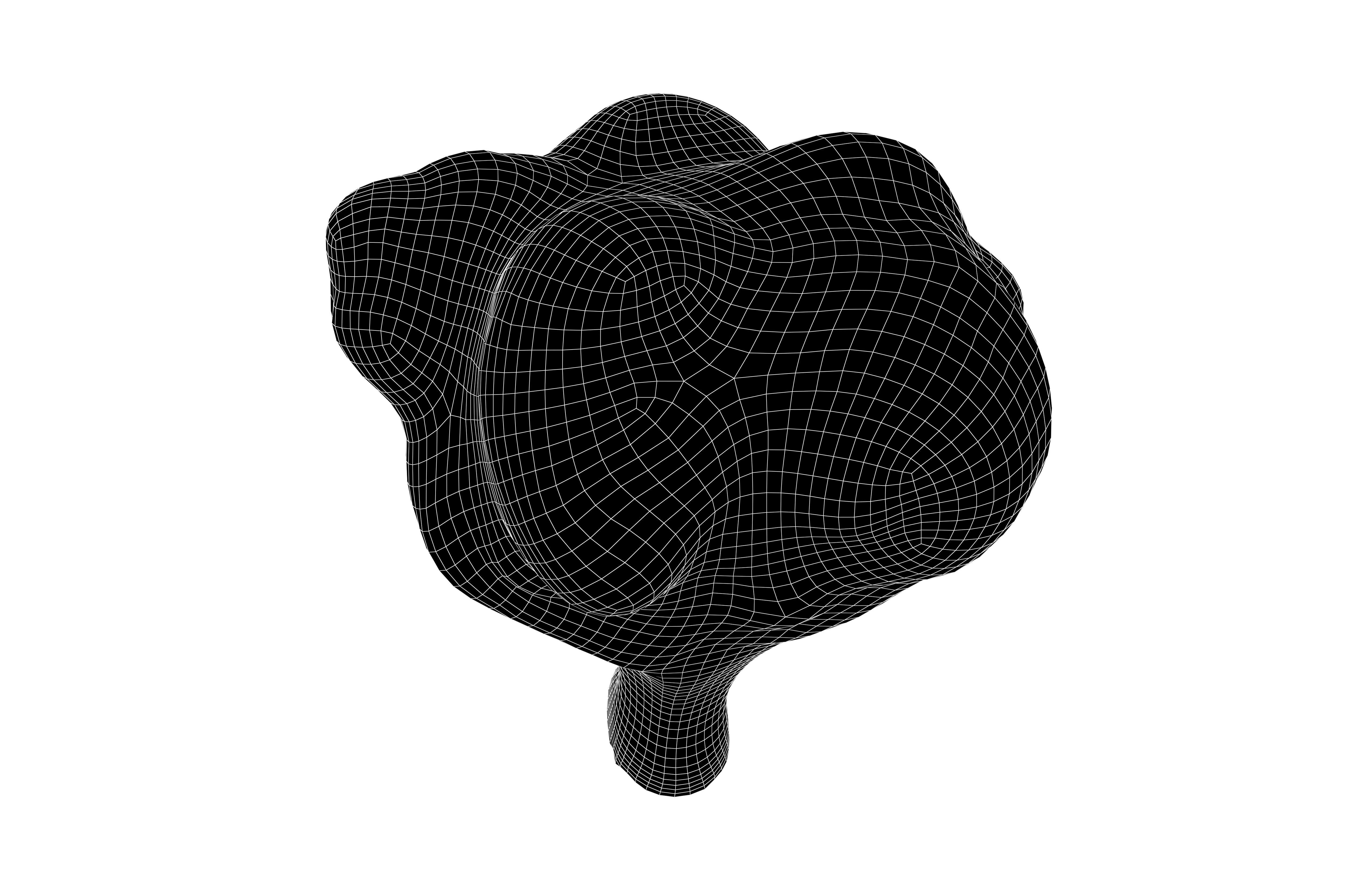 Cartoon Boom Cloud v1 003 Low-poly 3D model_6