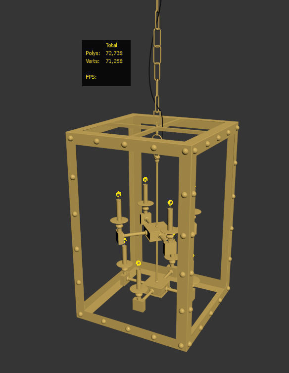 Wildwood Spartacus Chandelier 8 Lights 3D model_5