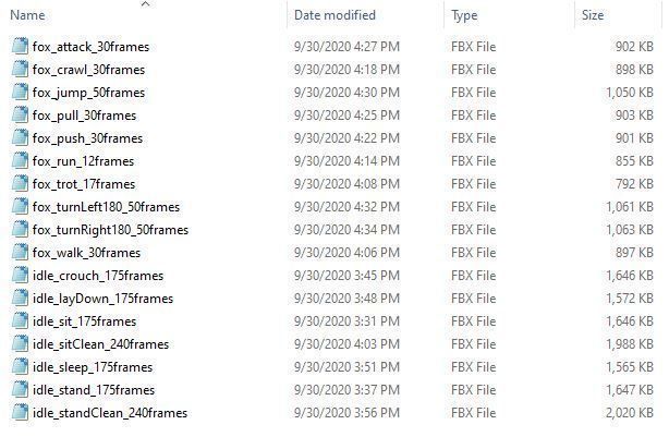 Low Poly Fox - Animated Low-poly 3D model_4