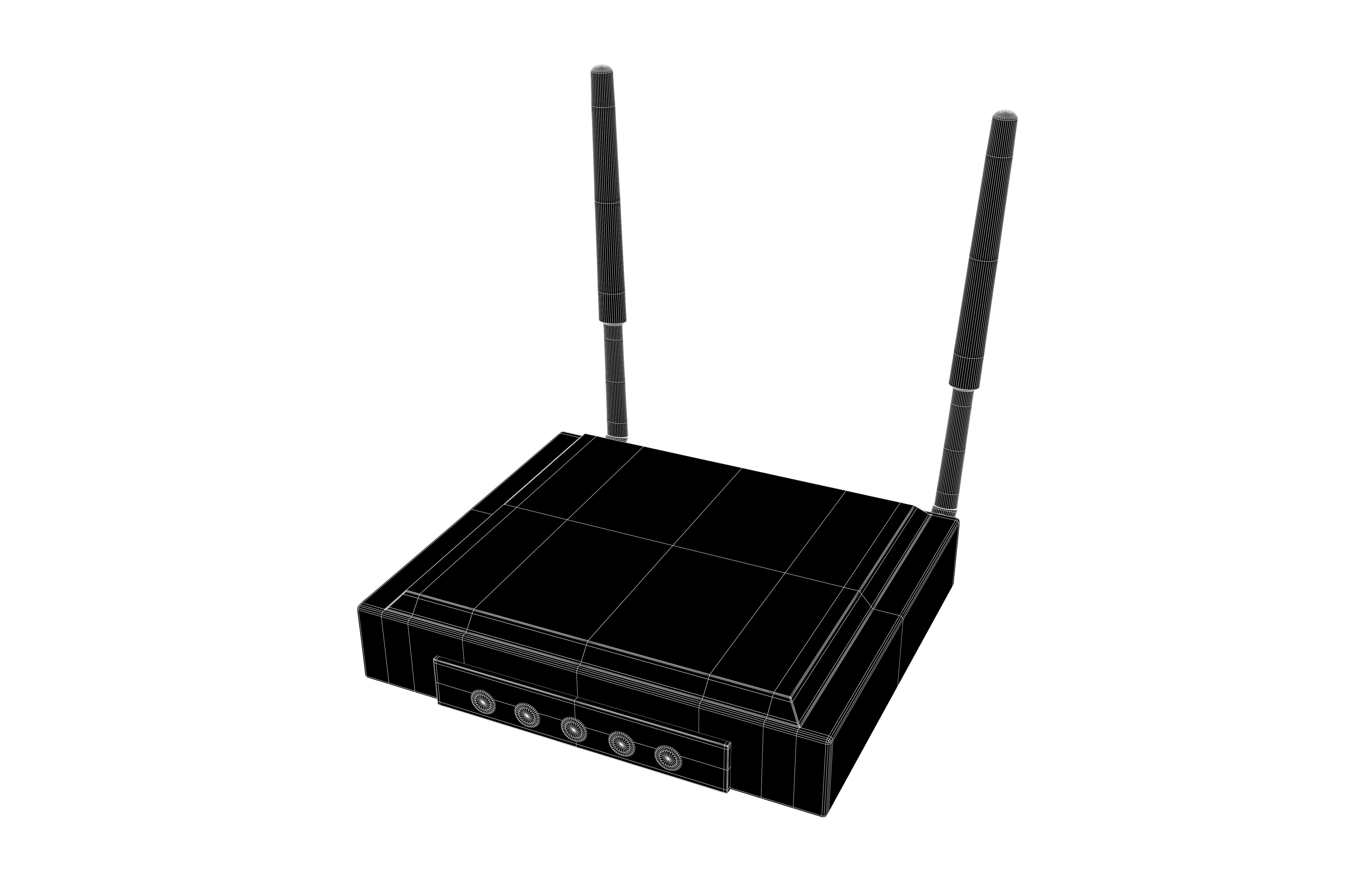 Cartoon Wifi Router v3 001 Low-poly 3D model_7