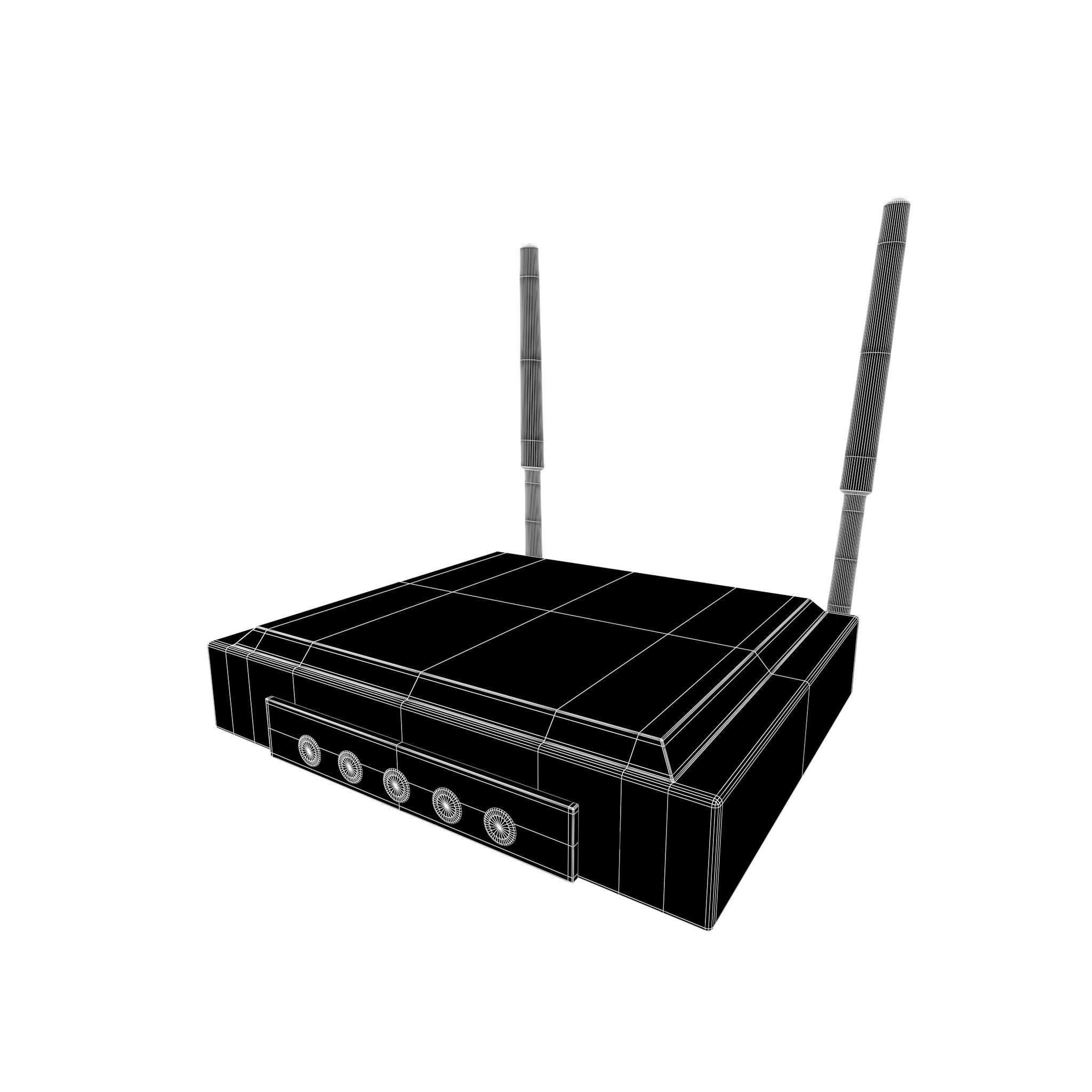 Cartoon Wifi Router v3 001 Low-poly 3D model_6