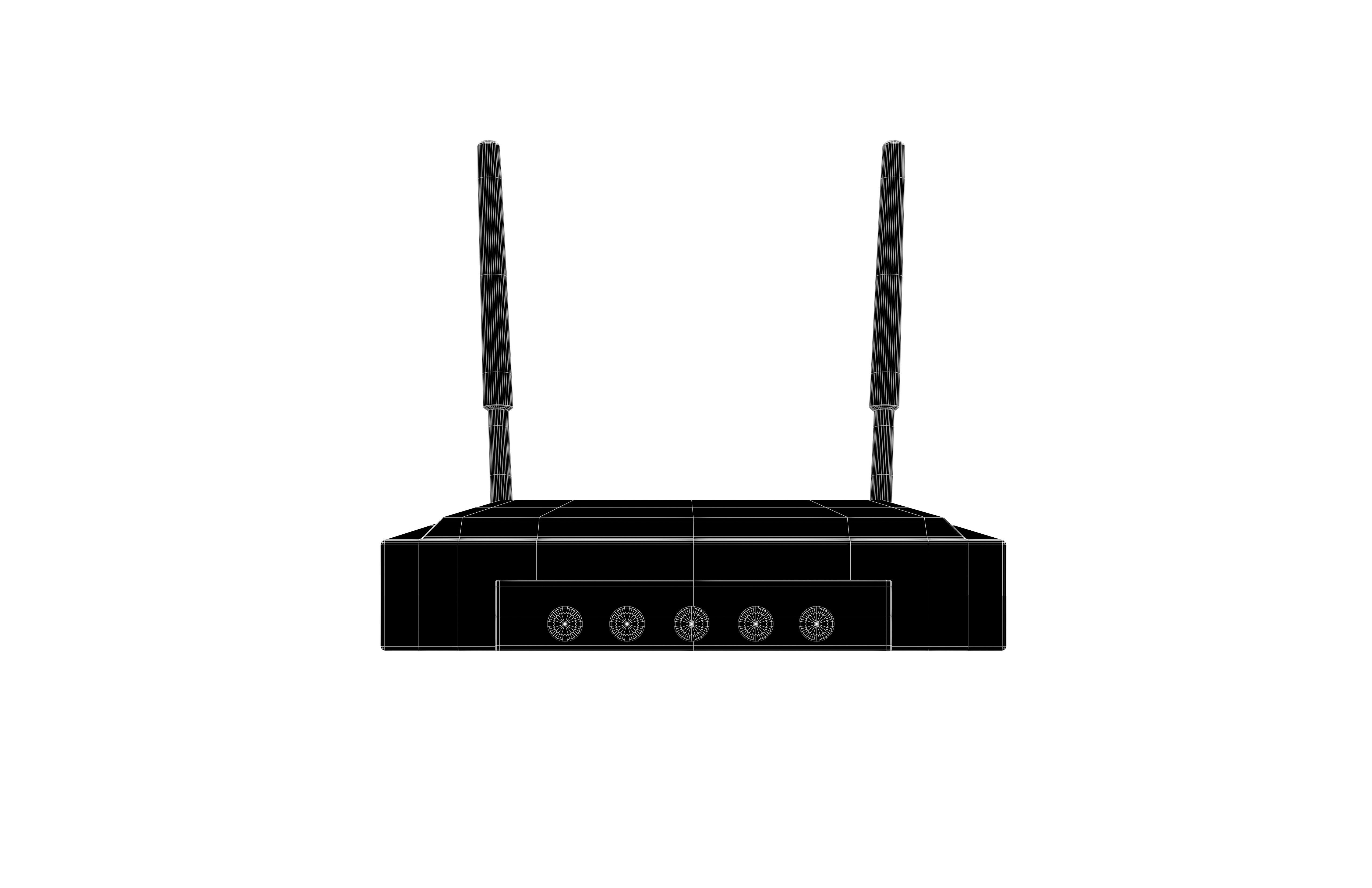 Cartoon Wifi Router v3 001 Low-poly 3D model_4