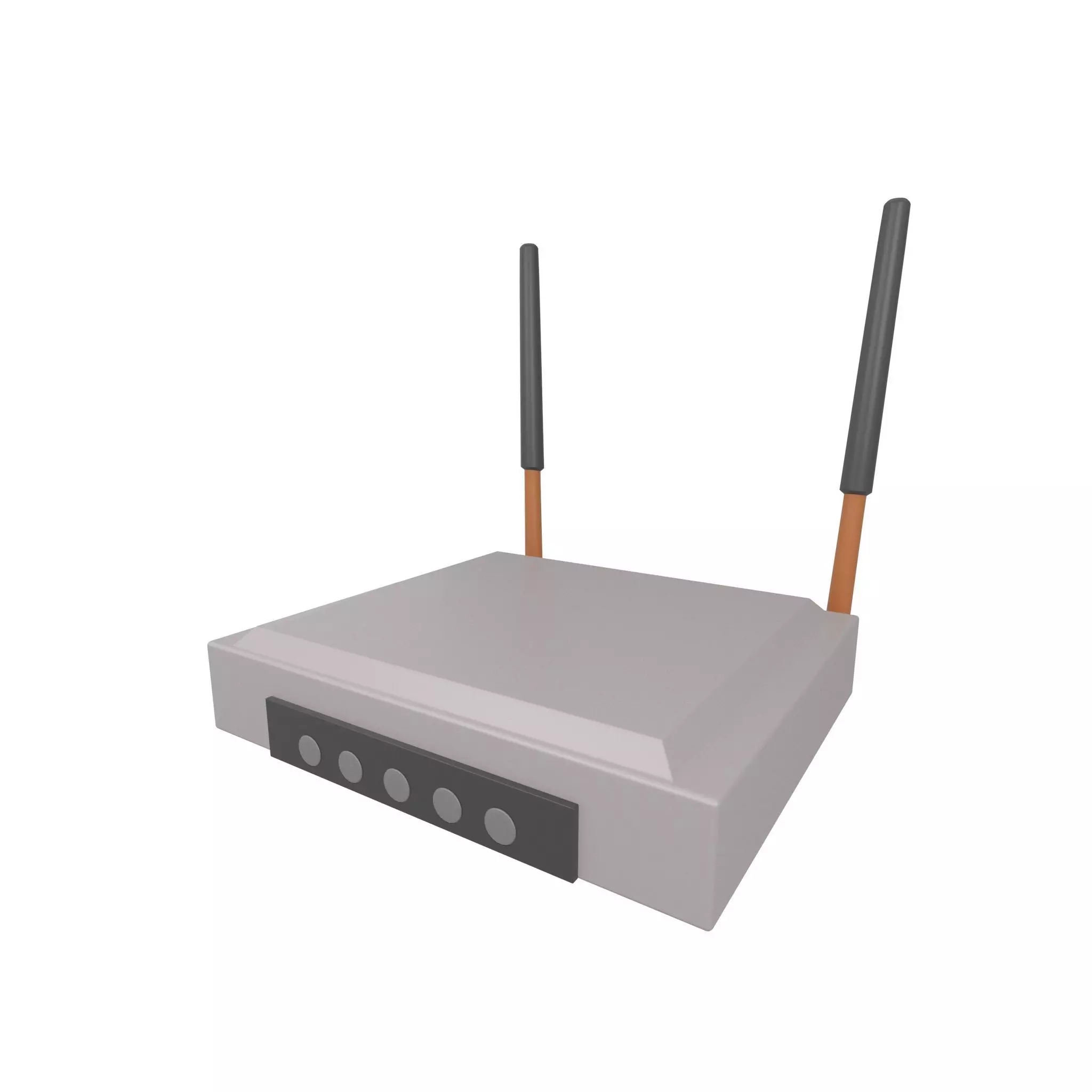 Cartoon Wifi Router v3 001 Low-poly 3D model_0