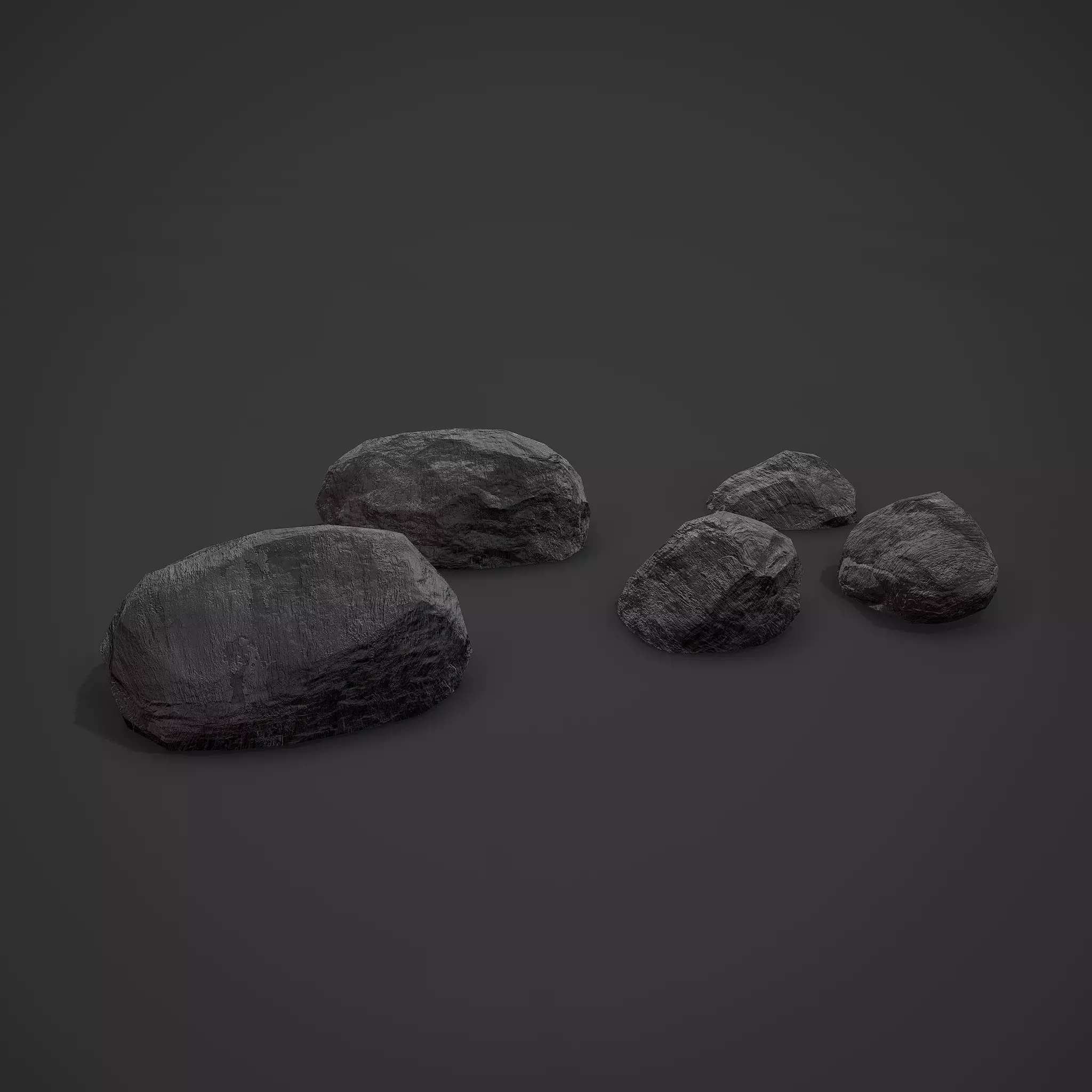 Black Coal Low-poly 3D model
