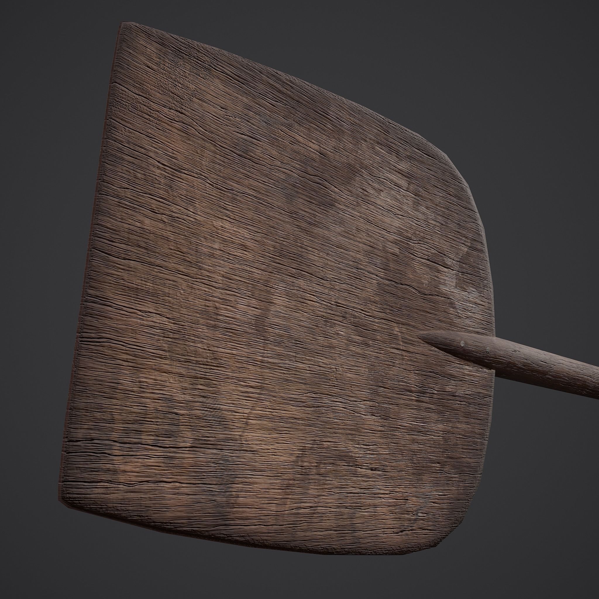 Medieval Bread Paddle Low-poly 3D model_17