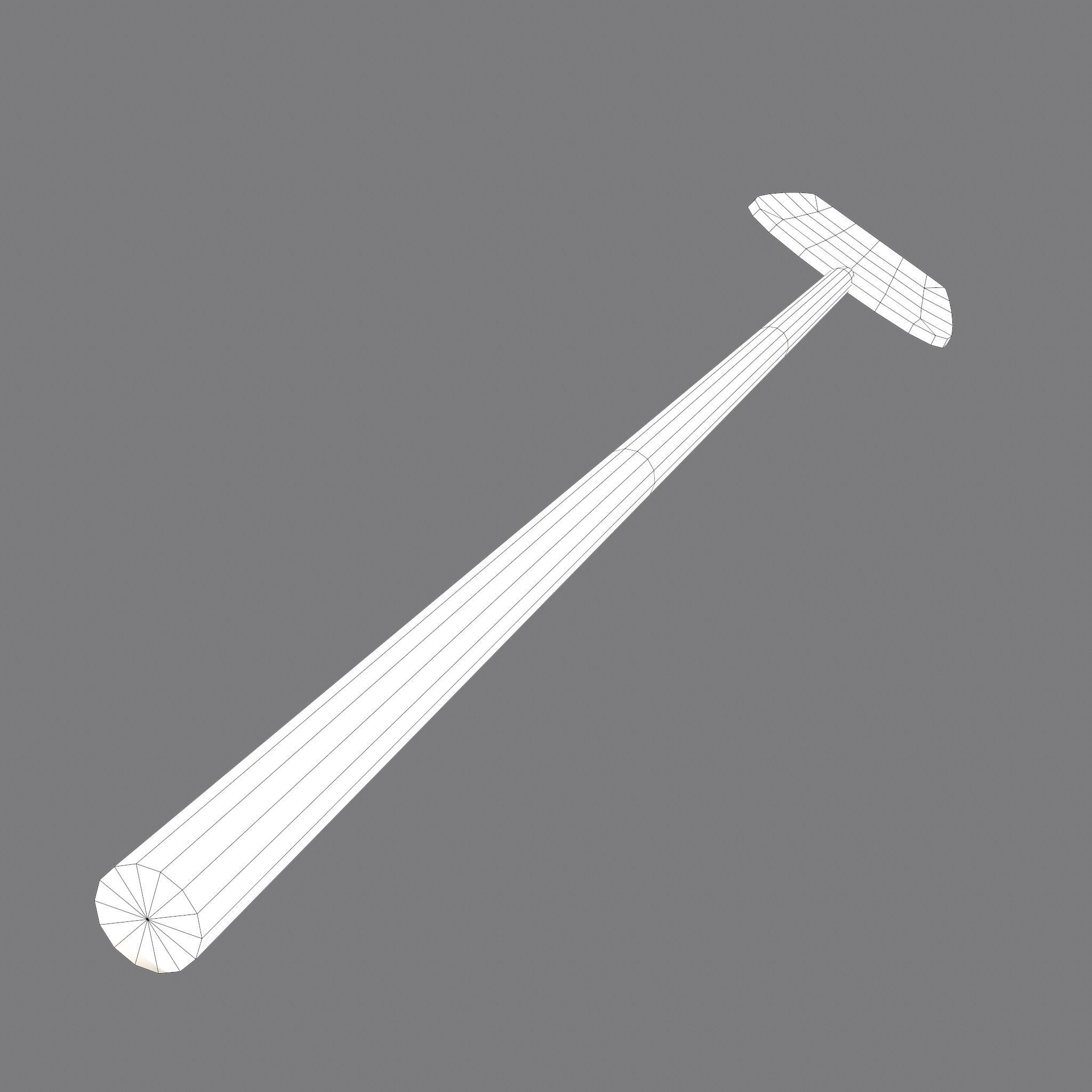 Medieval Bread Paddle Low-poly 3D model_27