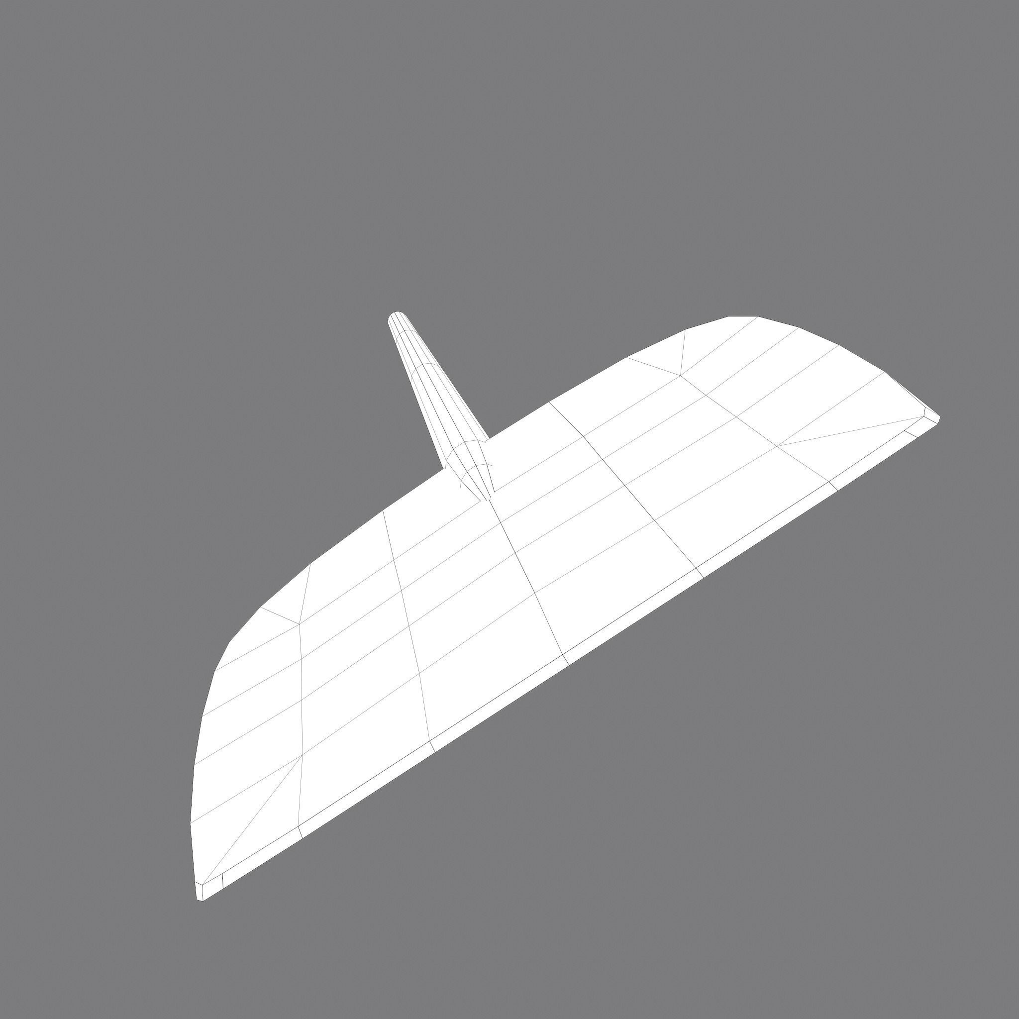 Medieval Bread Paddle Low-poly 3D model_29