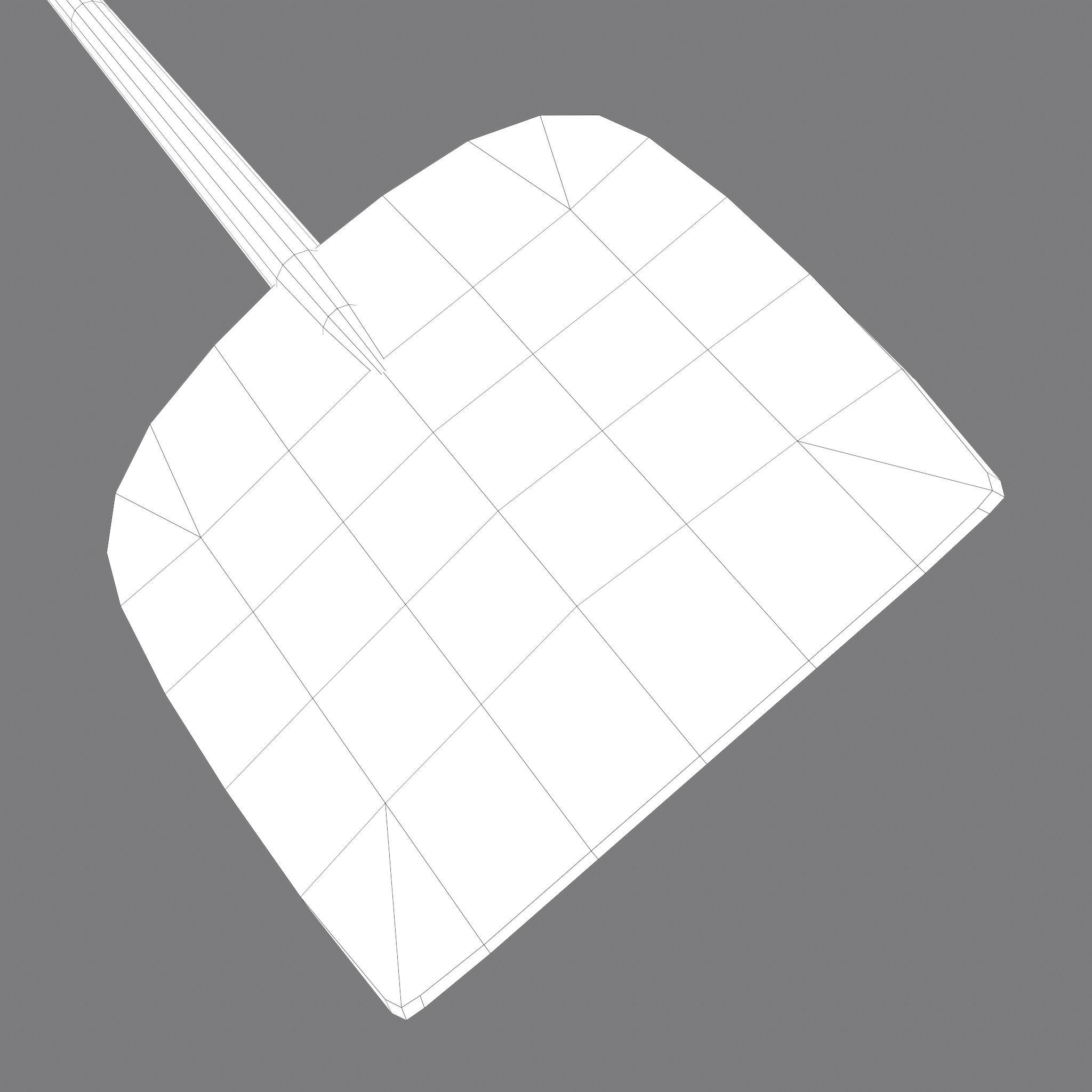 Medieval Bread Paddle Low-poly 3D model_28