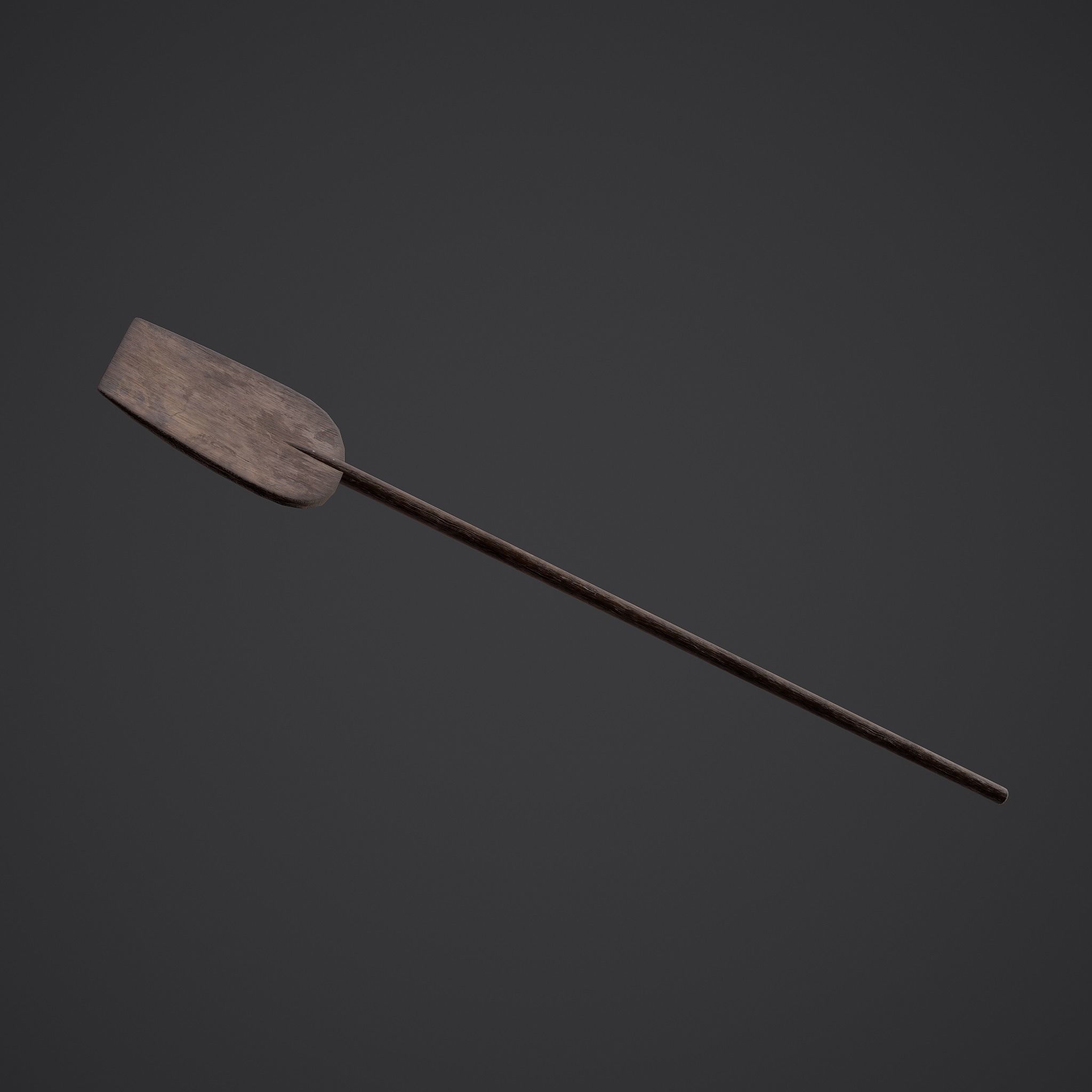 Medieval Bread Paddle Low-poly 3D model_13