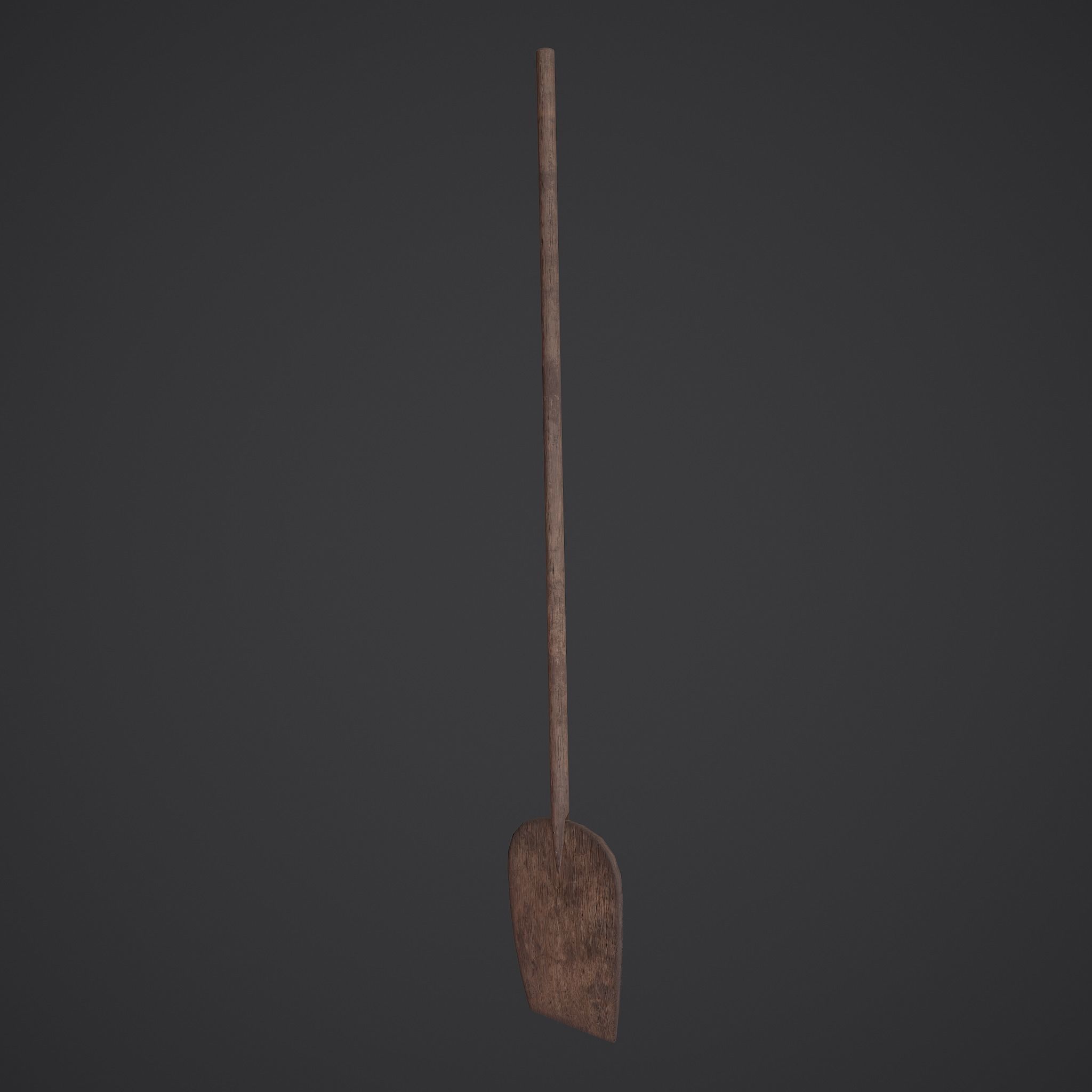 Medieval Bread Paddle Low-poly 3D model_9