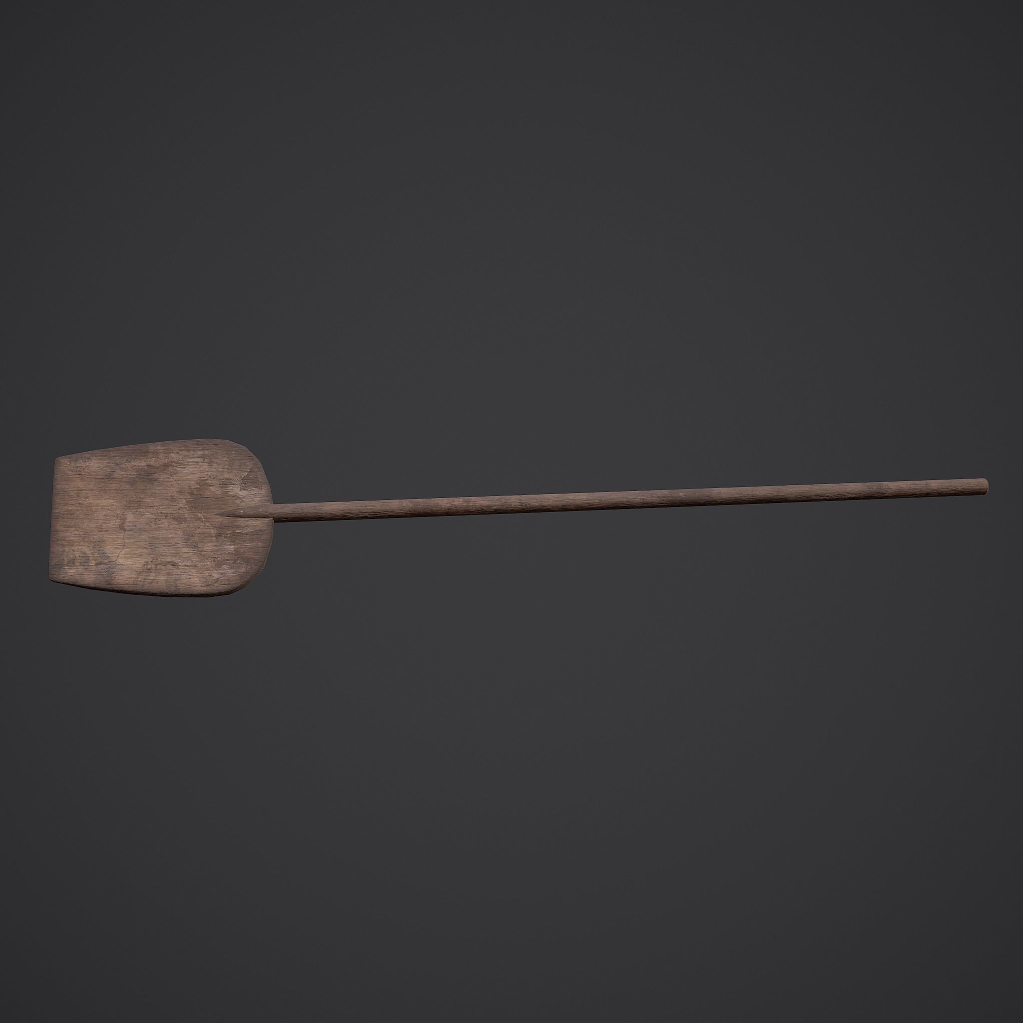 Medieval Bread Paddle Low-poly 3D model_21