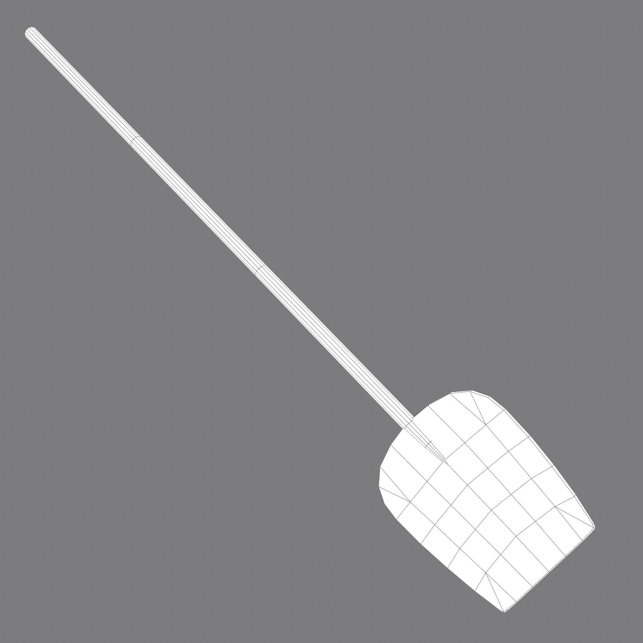 Medieval Bread Paddle Low-poly 3D model_26