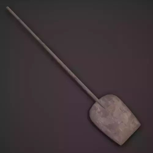  Medieval Bread Paddle  Low-poly 3D model